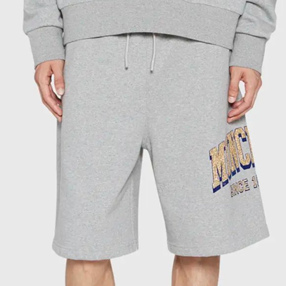 NWT Moncler Men's Terry Champagne Logo Sweat Shorts - Picture 2 of 7